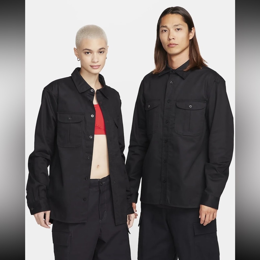 Nike SB Tanglin Woven Skate Button-Up LongSleeve Top